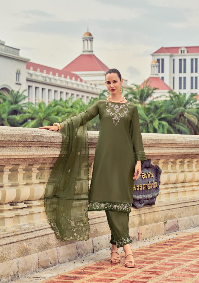 Afsana By Lady Leela Viscose Silk Designer Kurti With Bottom Dupatta Wholesale Market In Surat
